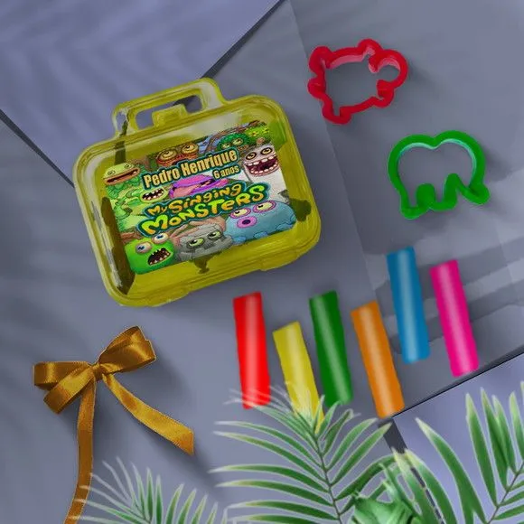 Mini Maleta - My Singing Monster Personalizada - feito à mão por Mi Papelaria Criativa