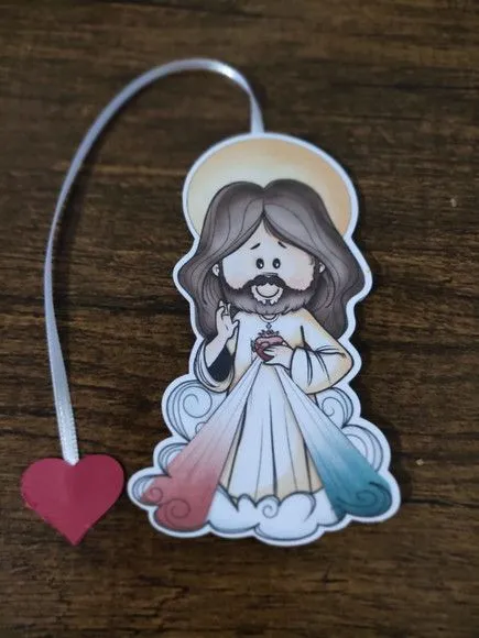 Marcador de Página 08 cm - Jesus Misericordioso T - artesanato de Emejhu Personalizados