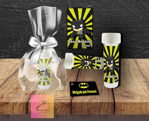 Bolha de Sabão Batman Personalizada