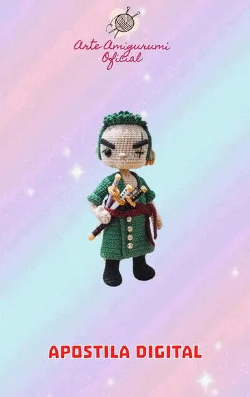 Receita Roronoa Zoro - Amigurumi