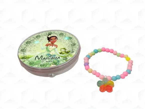 Latinha + Pulseira Princesa Tiana Personalizada - artesanato feito à mão por creativitybynina