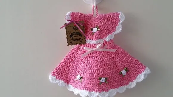 Pegador de Panelas Vestido Rosália (20 cm x 15 cm )