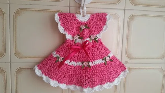 Pegador de Panelas Vestido Rosa Pytaya (20 cm x 15 Cm) - foto 2