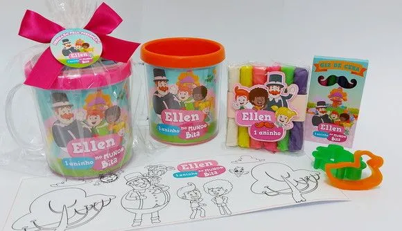 Caneca Mundo Bita Personalizada - artesanato feito à mão por Mi Papelaria Criativa