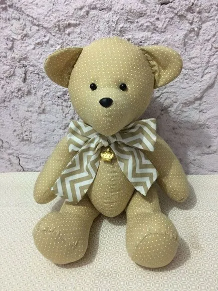 urso de tecido - artesanato feito à mão por Ateliê cantinho do bebê