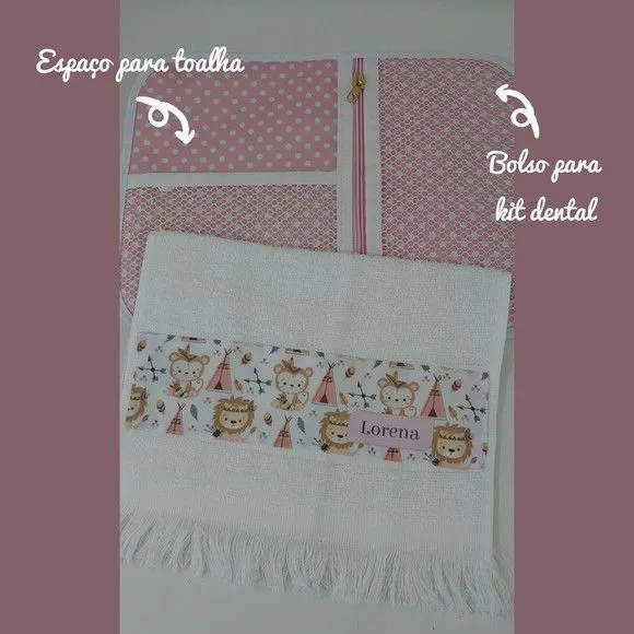 Necessaire para Kit Higiene - Leão Rosa - foto 2
