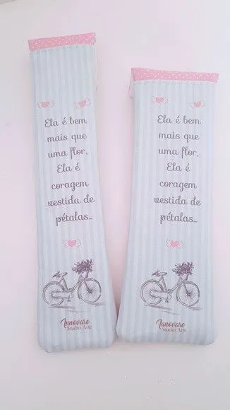 Kit Porta canudo ecológico e porta talher - artesanato feito à mão por Innovare Studio