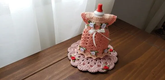 Capa para Adoçante Vestidinho Salmão - foto 4