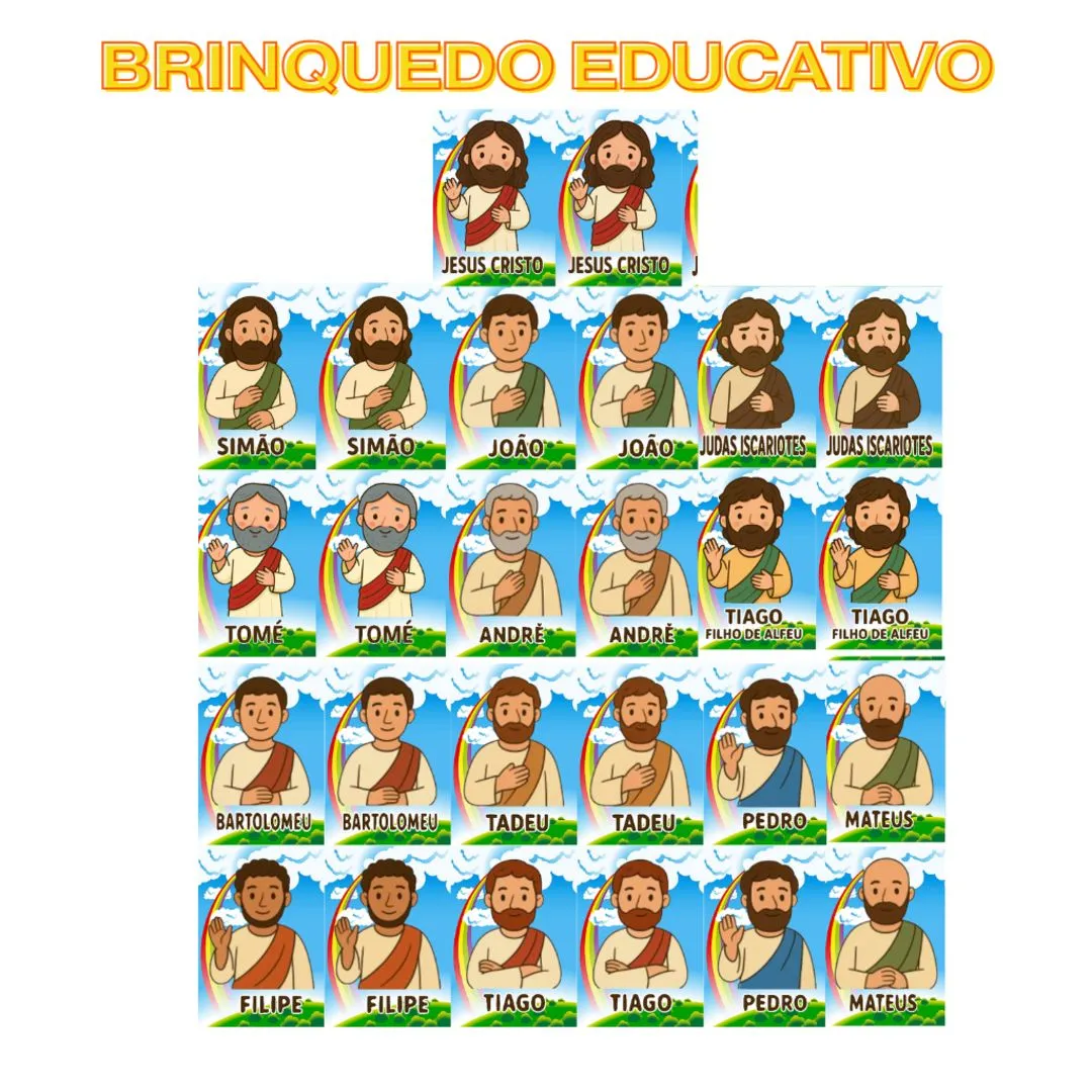 Brinquedo Educativo Jesus e os Discípulos Infantil JD Arte - artesanato feito à mão por JD Arte