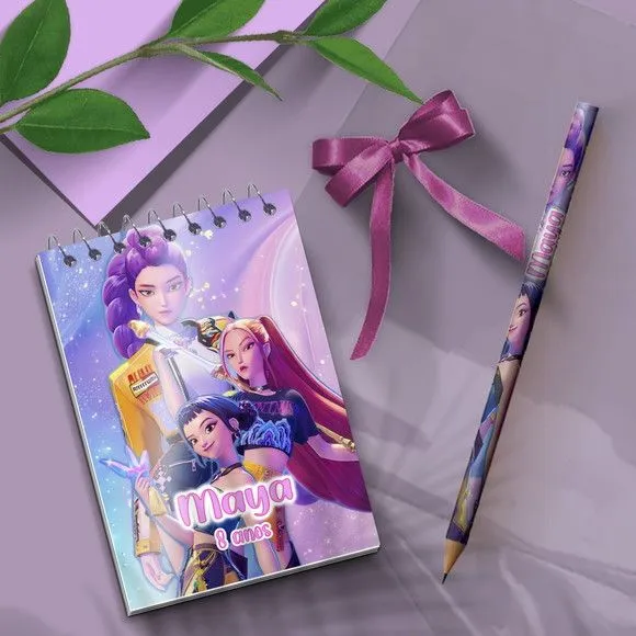 Bloquinho - Guerreiras Kpop Personalizado - artesanato de Mi Papelaria Criativa