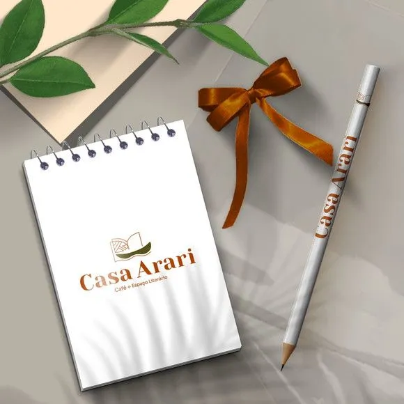 Bloquinho - Logo Marca Personalizado - artesanato feito à mão por Mi Papelaria Criativa