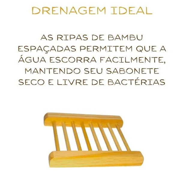 Kit 10 Saboneteira Ecológica Madeira Natural de Bambu - foto 4