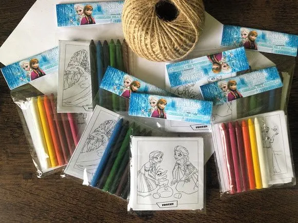 Kit Giz de Cera Frozen Personalizado - artesanato feito à mão por creativitybynina