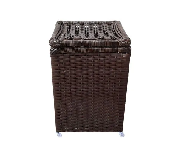Cesto Roupa Argila C/ Rodizios 37x37x54 - artesanato de Mundo Urbano