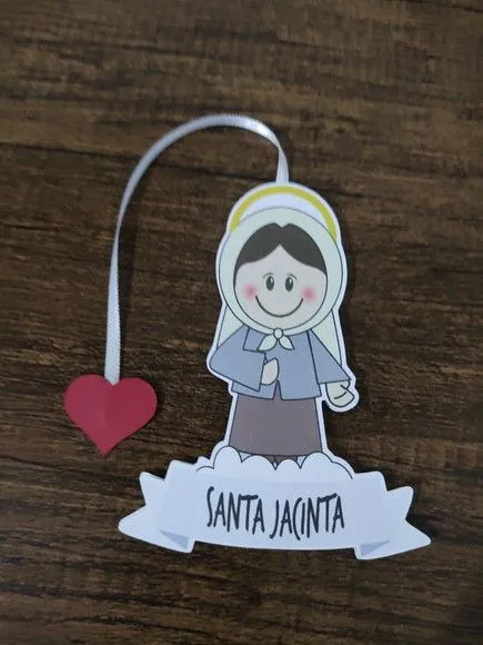 Marcador de Página 10 cm - Santa Jacinta - artesanato de Emejhu Personalizados