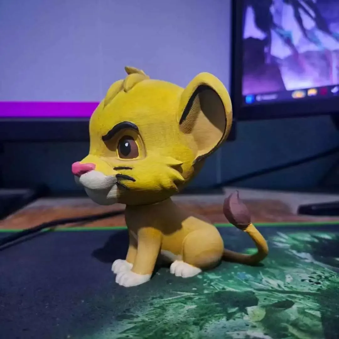 Action Figure Simba O Rei Leão 10cm - Estátua Colecionável Pintada à Mão Impressão 3D Premium - foto 3
