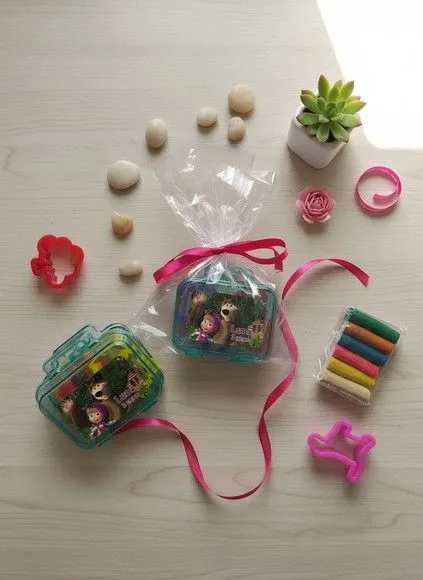 Mini Maleta - Marsha e o Urso Personalizada - feito à mão por Mi Papelaria Criativa