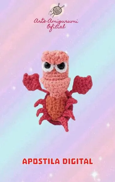 Receita Sebastião Pequena Sereia Amigurumi - feito à mão por Arte Amigurumi Oficial
