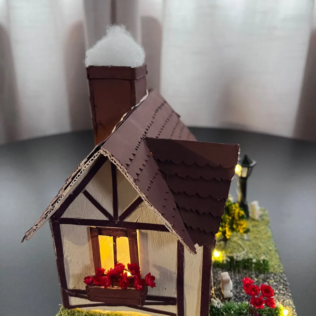casinha enxaimel miniatura com luz | artesanal e decorativa - foto 4