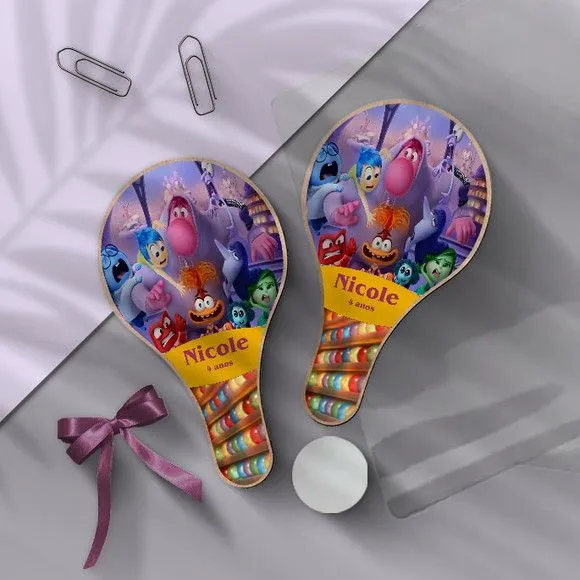 Raquete Ping Pong - Divertidamente Personalizada - feito à mão por Mi Papelaria Criativa