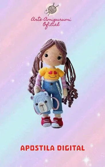 Receita Boneca Sophia - Amigurumi - feito à mão por Arte Amigurumi Oficial
