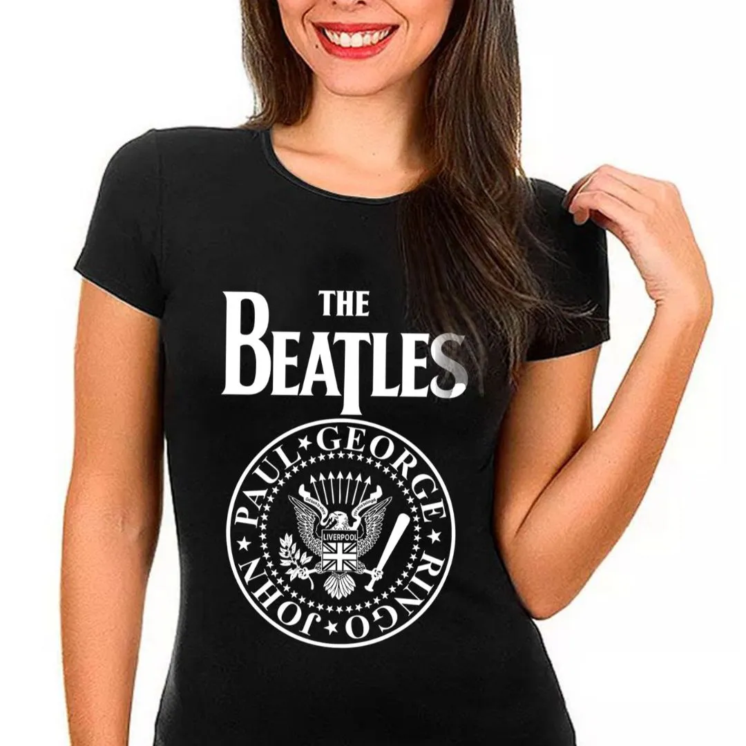 Camiseta The Beatles estampa logo bandeira, exclusiva tamanhos unisex, cores variadas - foto 2