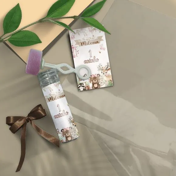 Bolha de Sabão - Bosque Personalizado - artesanato feito à mão por Mi Papelaria Criativa