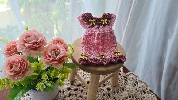 Capa para Adoçante Vestidinho Cinderela Camafeu com Rosa - foto 4