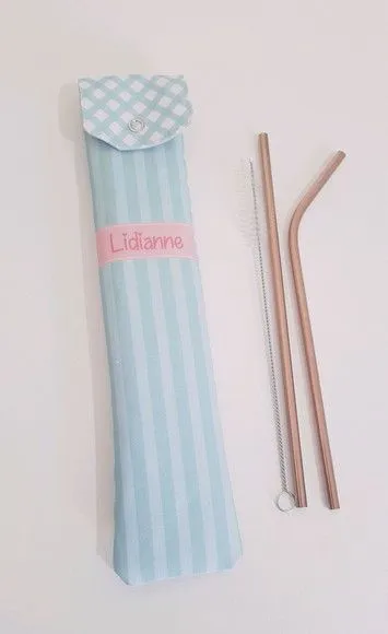 Porta canudo ecológico - artesanato feito à mão por Innovare Studio