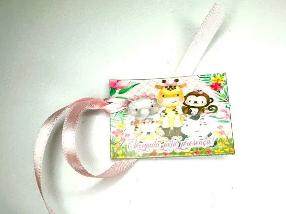 Tag Safari Personalizada - feito à mão por Mi Papelaria Criativa