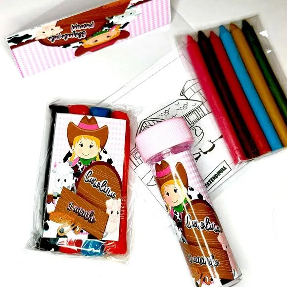 Kit Massinha + Giz + Bolha Fazendinha Personalizado - foto 2