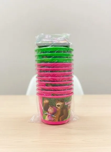 Kit Pipoca - Marsha e o Urso Personalizado - feito à mão por Mi Papelaria Criativa