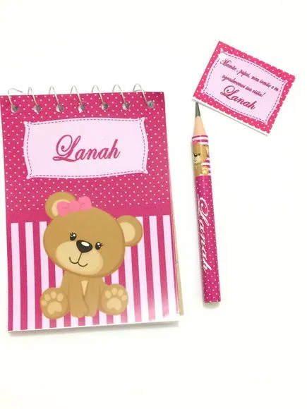Bloquinho Ursinha Personalizado - foto 3