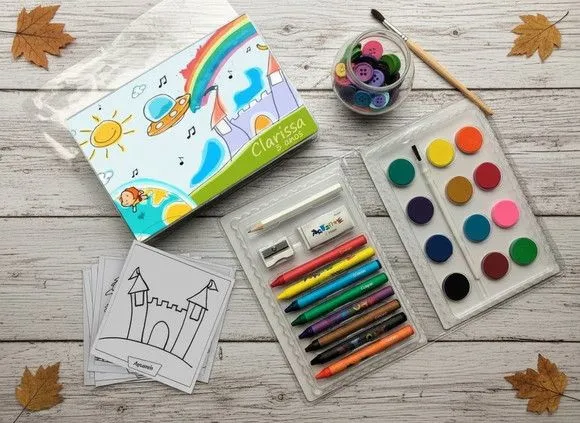 Estojo de Pintura Aquarela Personalizado - artesanato feito à mão por Mi Papelaria Criativa