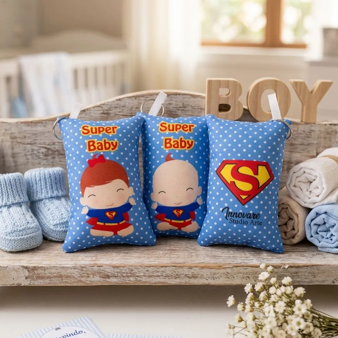 Chaveiro Almofadinha Super Baby Personalizado | Lembrancinha Infantil - foto 4