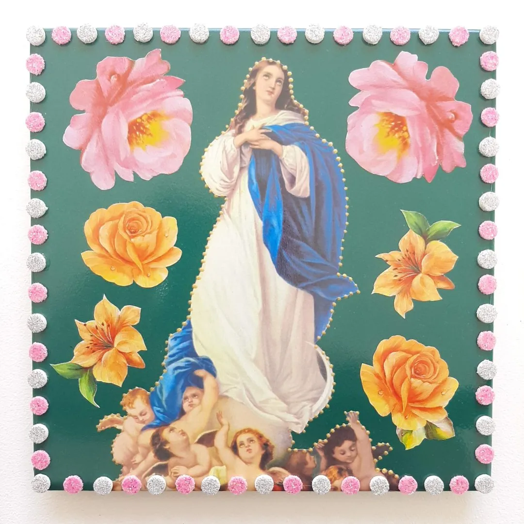 Quadrinho de Azulejo N. S. da Conceição - artesanato de Estudio Bananeira