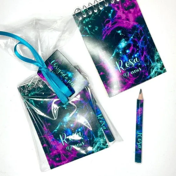 Bloquinho Neon Personalizado - artesanato feito à mão por Mi Papelaria Criativa