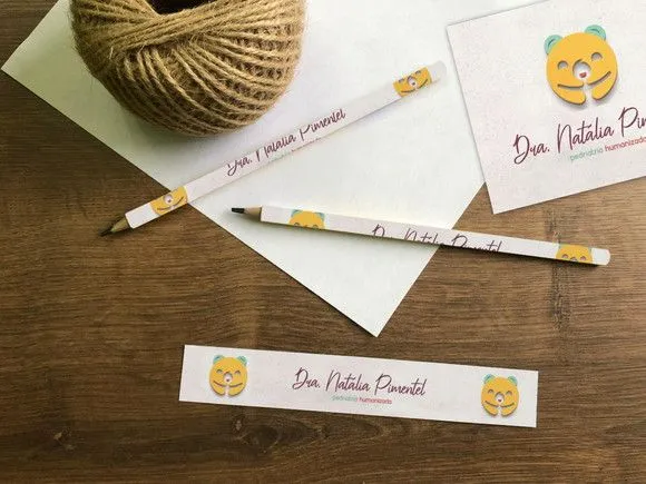 Lápis Personalizado - feito à mão por Mi Papelaria Criativa