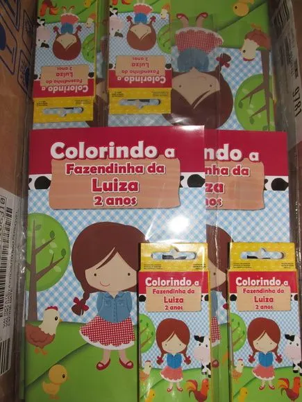 Kit colorir fazendinha menina