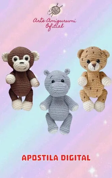 Receita Combo Baby Safai - Amigurumi - artesanato feito à mão por Arte Amigurumi Oficial