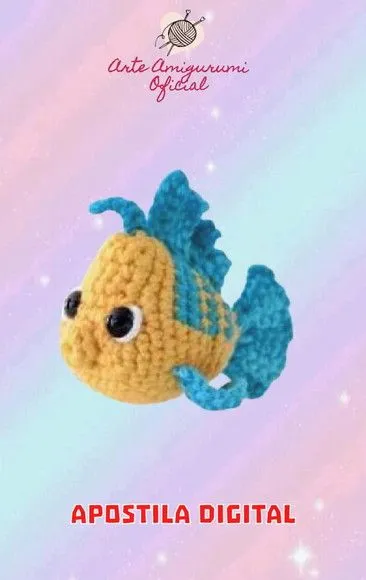 Receita Linguado Pequena Sereia Amigurumi - artesanato feito à mão por Arte Amigurumi Oficial