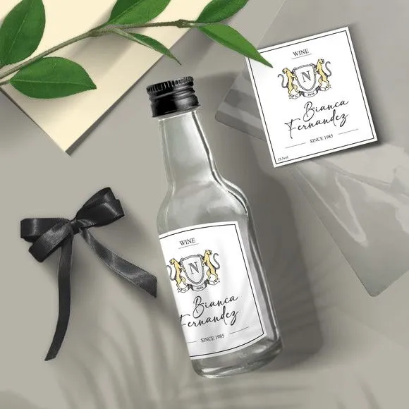 Garrafinha Casamento Personalizada - artesanato feito à mão por Mi Papelaria Criativa