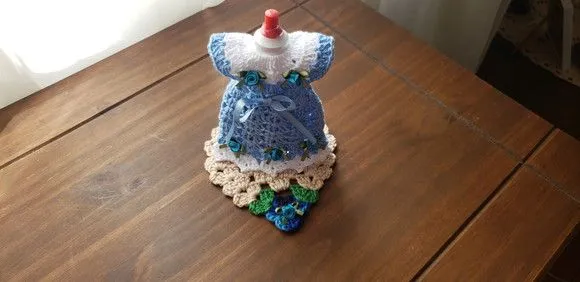 Capa para Adoçante Vestidinho Azul Claro - foto 2