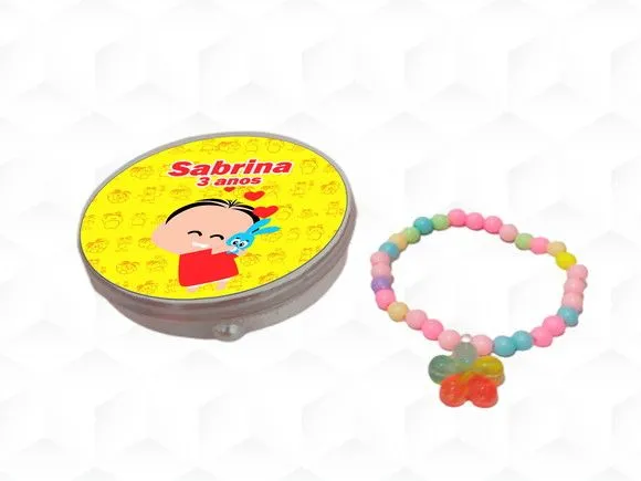 Latinha + Pulseira Mônica Toy Personalizada - artesanato feito à mão por creativitybynina
