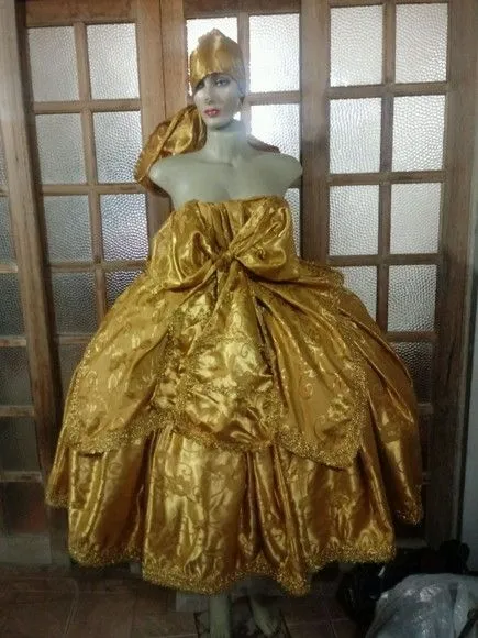 Roupa Oxum Dourada - artesanato feito à mão por Ateliê Ofatemi