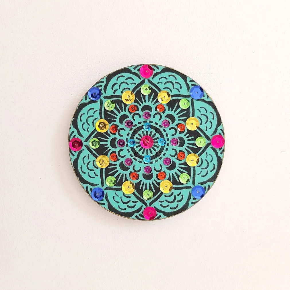 Mandala da Prosperidade TQ - artesanato de Estudio Bananeira