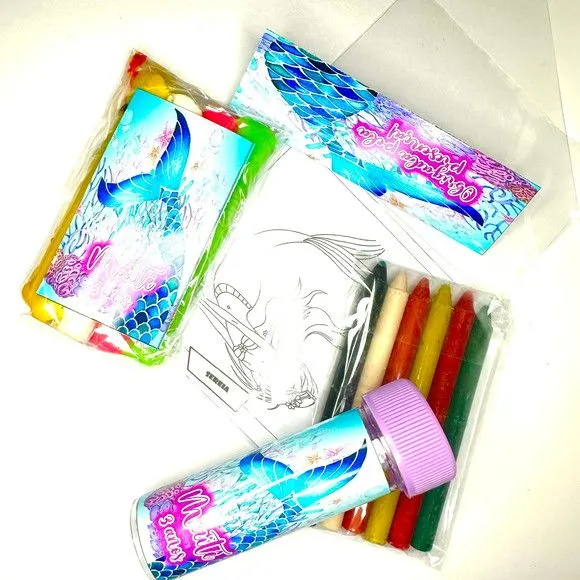 Kit Massinha + Giz + Bolha Calda de Sereia Personalizado - feito à mão por Mi Papelaria Criativa