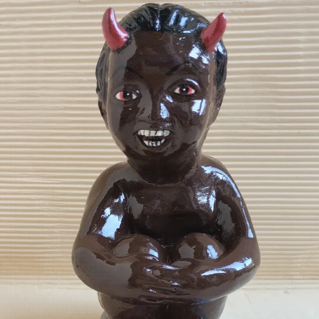 Exu pimentinha 25 cm gesso - artesanato feito à mão por Ateliê Silmara Boni
