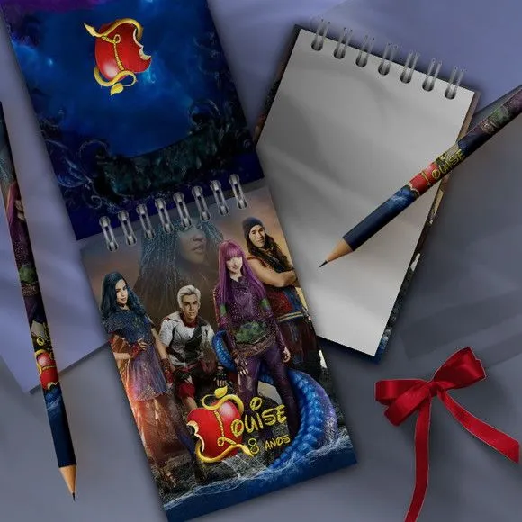 Bloco Anotações - Descendentes Personalizado - artesanato feito à mão por Mi Papelaria Criativa