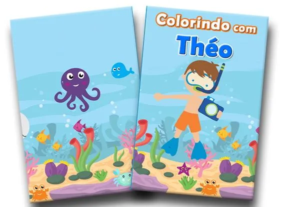 Revista de Colorir Fundo do Mar 14x10 - artesanato de PAPCRIE